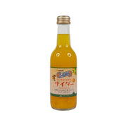 MIKKABI mikan cider bottle with amber liquid, metal cap, front label.