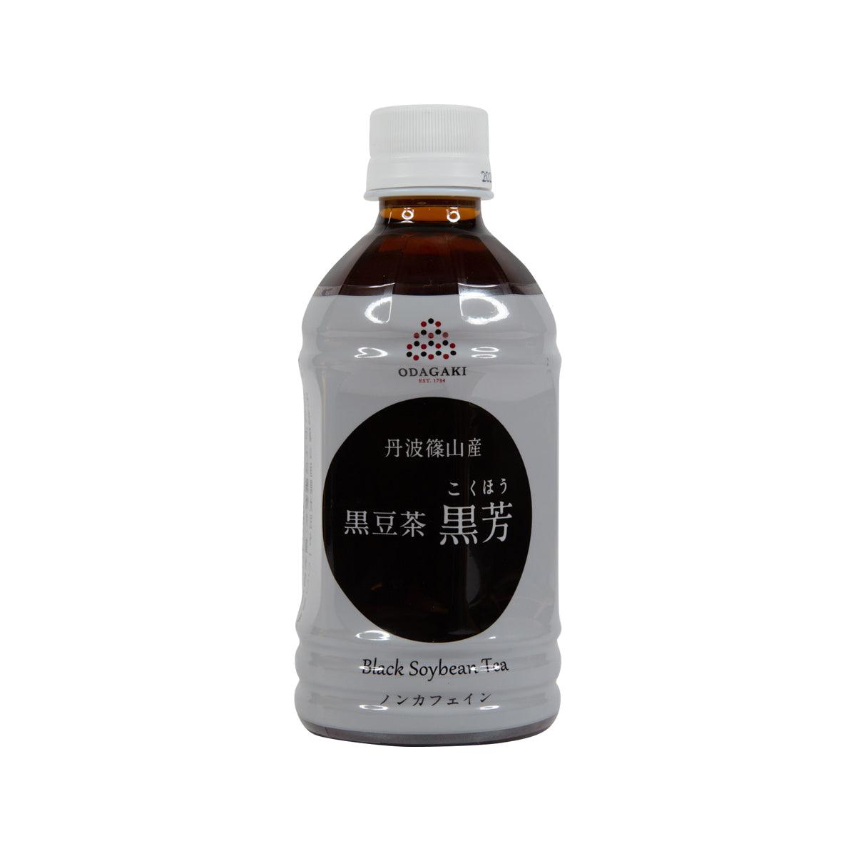 ODAGAKI black soybean tea bottle, white screw cap, 350 mL front label