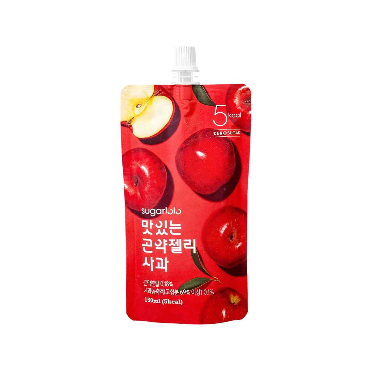 INTAKE konjac jelly drink pouch, apple flavor, red fruit design, 150g