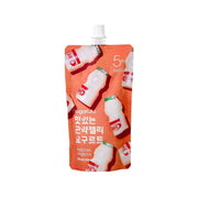 INTAKE konjac jelly drink pouch, yogurt flavor, orange pouch with flip-top spout