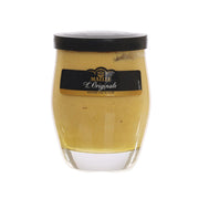 MAILLE Dijon mustard in glass jar with black lid, pale yellow spread
