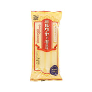 Milk shake drink stick pouch with MITSUTAKE front label, cream-colored bag