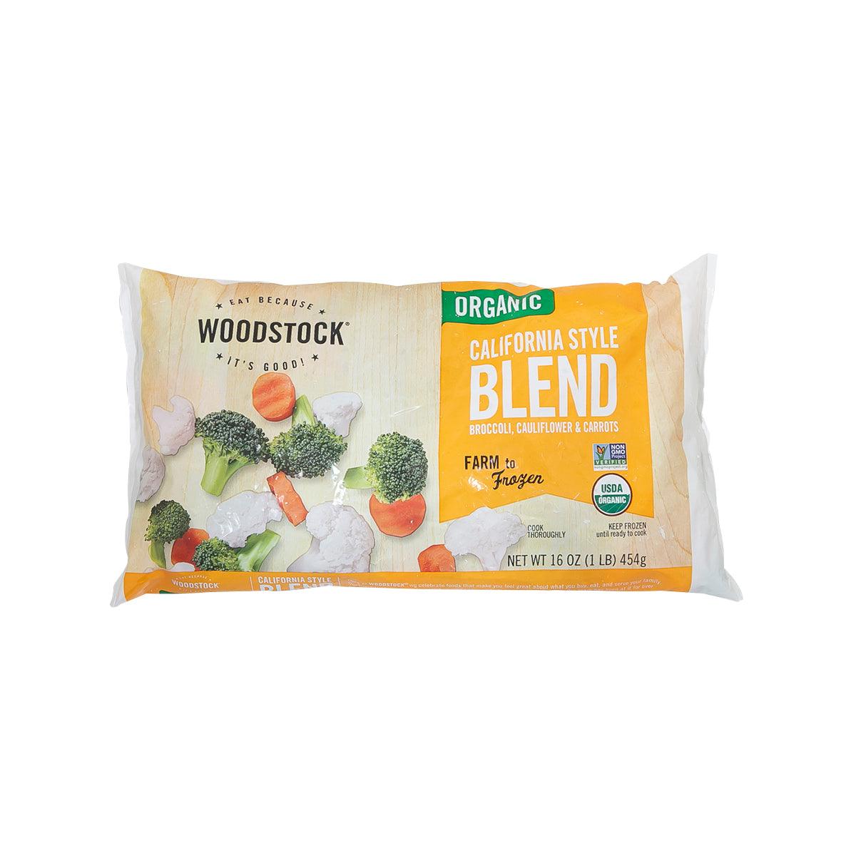 WOODSTOCK organic California style vegetable blend bag, broccoli cauliflower carrots, 16 oz