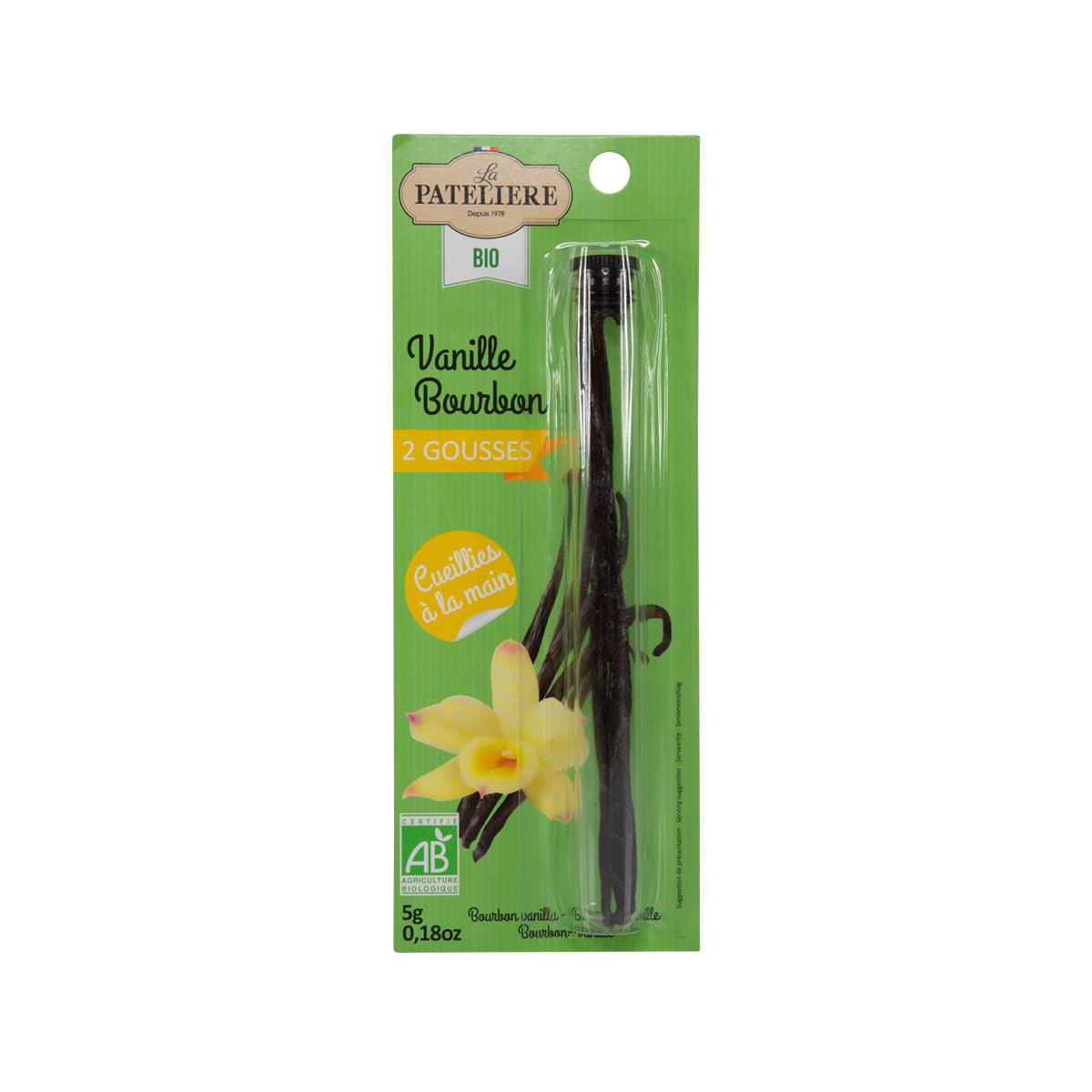 Organic bourbon vanilla bean pods, 5 g BIO package