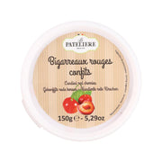 LA PATELIERE candied red cherries tub with cherries on label, 150 g
