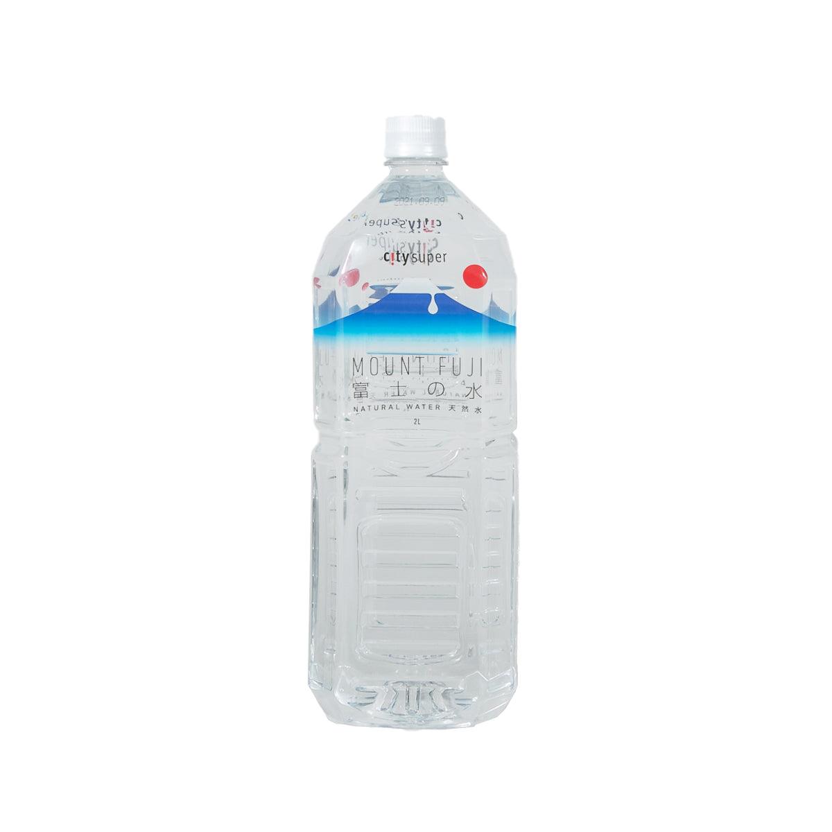 CITYSUPER Mount Fuji natural water bottle, 2L, clear plastic with label