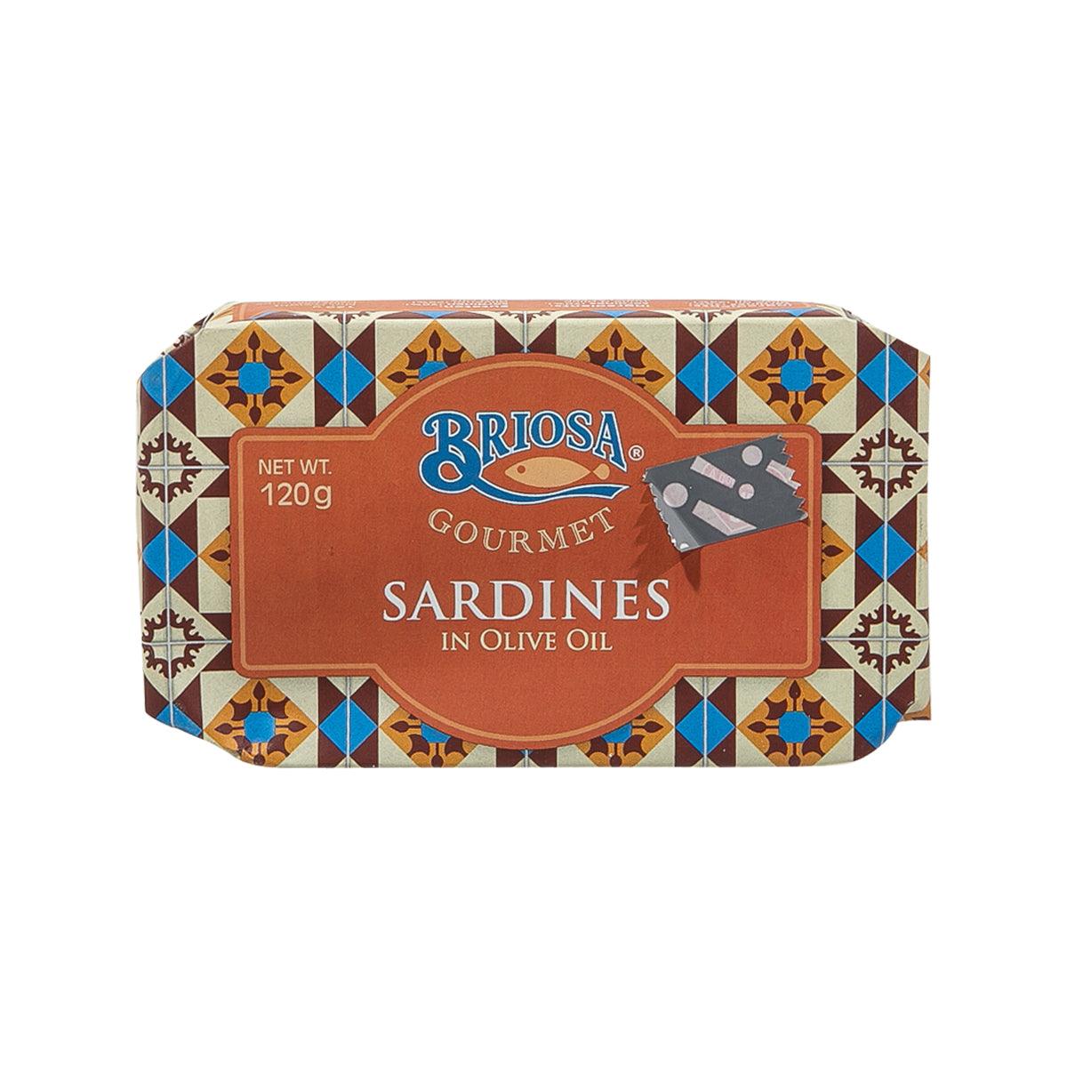 BRIOSA sardines in olive oil tin, 120 g Gourmet label