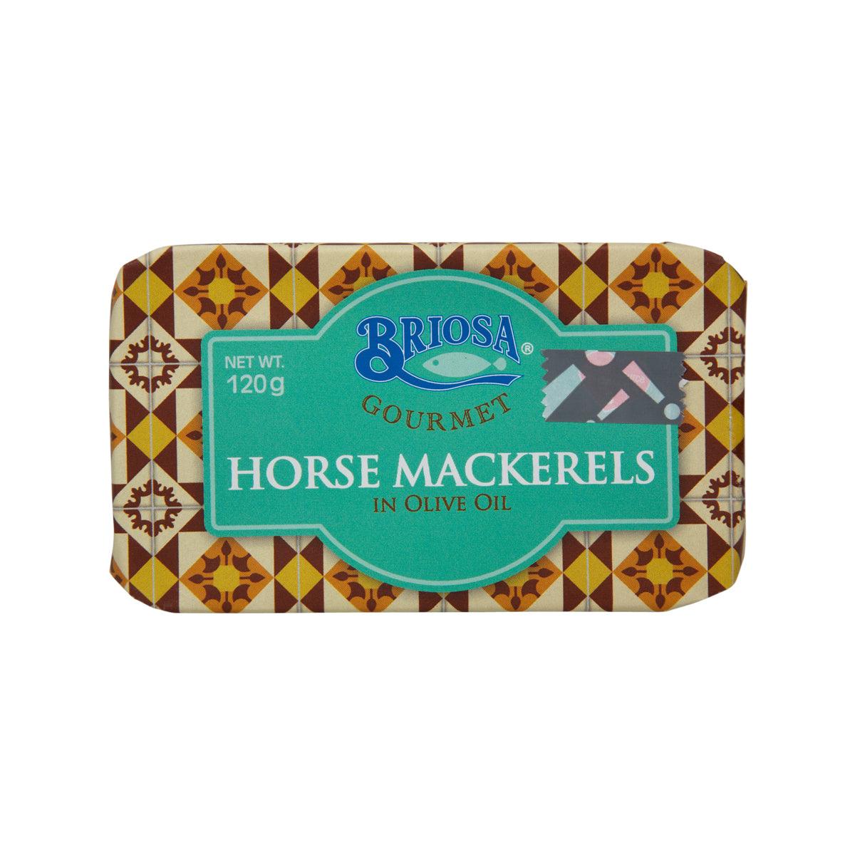 BRIOSA gourmet horse mackerels in olive oil can, 120g tin package