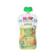 HIPP organic fruit puree pouch, kiwi in pear & banana, 100g, green cap