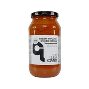 LUCA CIANO creamy tomato & smoked paprika sauce jar with black lid