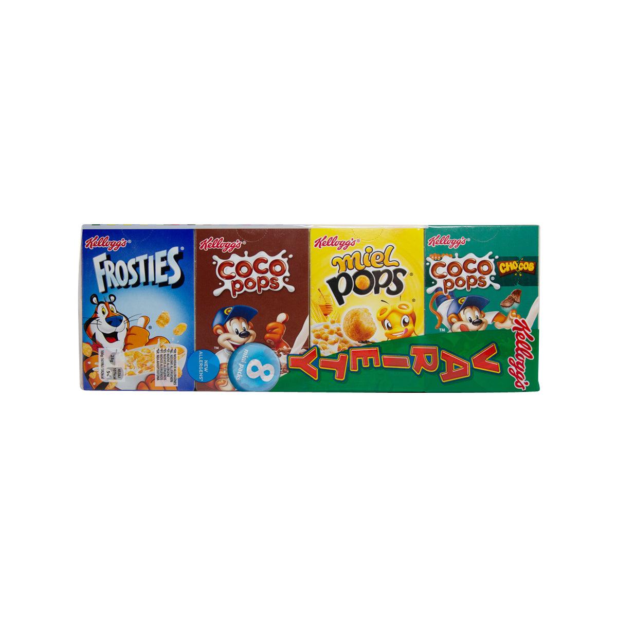 Kellogg's mini cereals variety pack with Frosties, Coco Pops, Miel Pops, Choco Pops