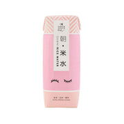 CHECK CHECK Dawn Rice Water carton, pink with check pattern and eyelash icons, 250 mL