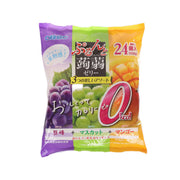 Zero calorie konnyaku jelly pouch, three-flavor assortment (grape, muscat, mango)