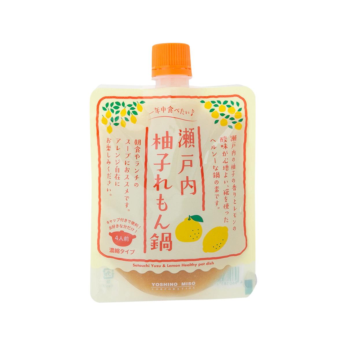 YOSHINOMISO yuzu & lemon concentrated soup base pouch with orange cap