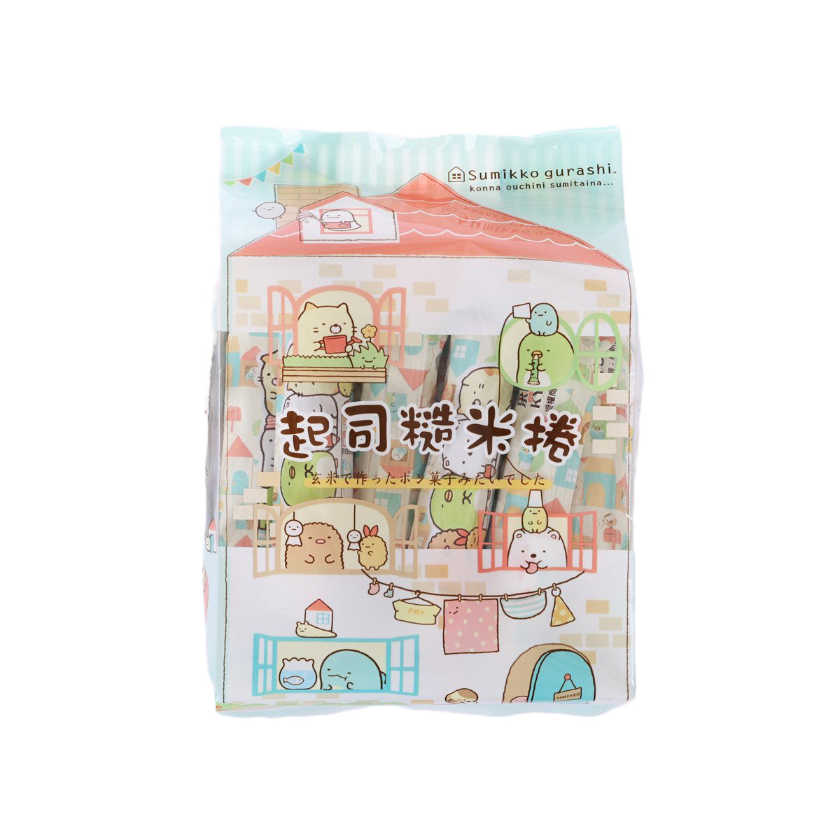 KYODA Sumikko Gurashi cheese brown rice roll bag with cute character illustration