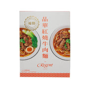 Packaged Taiwanese braised beef noodles with Regent logo and bowl image
