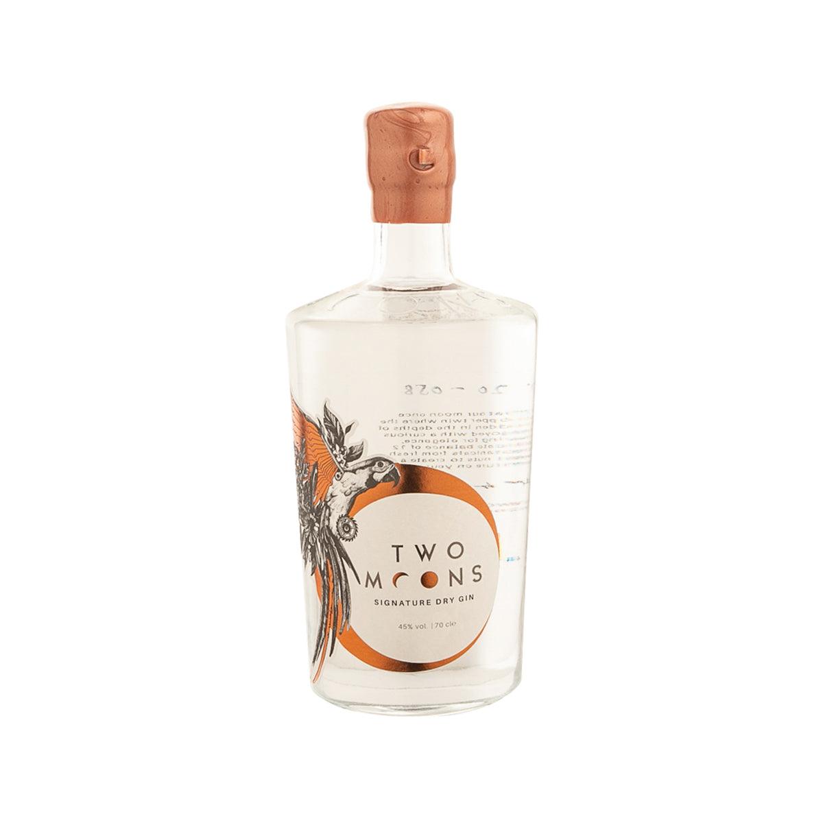 700 mL signature dry gin bottle with copper cap and illustrated label