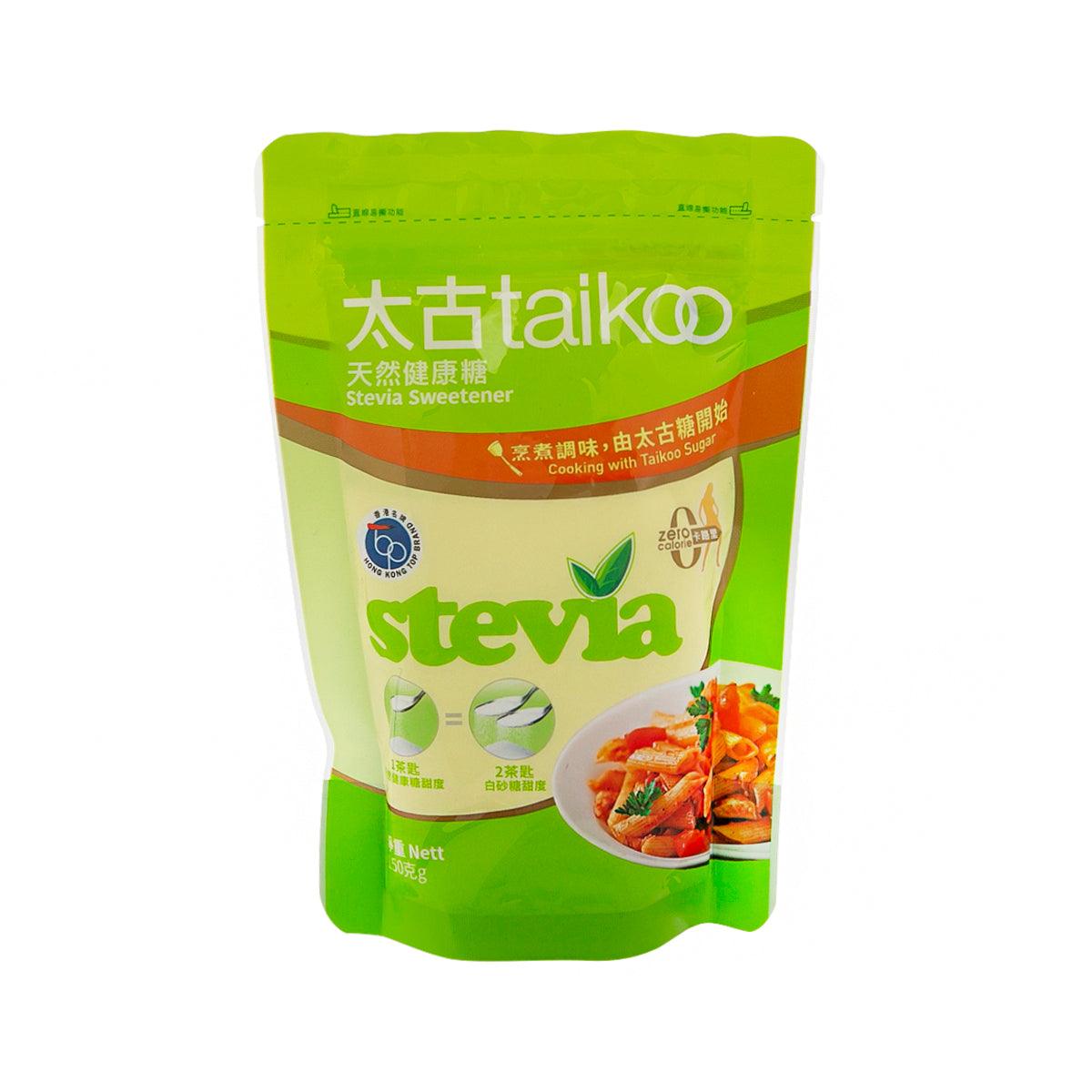 TAIKOO stevia blend sweetener, 150g stand-up pouch, green and white packaging bag