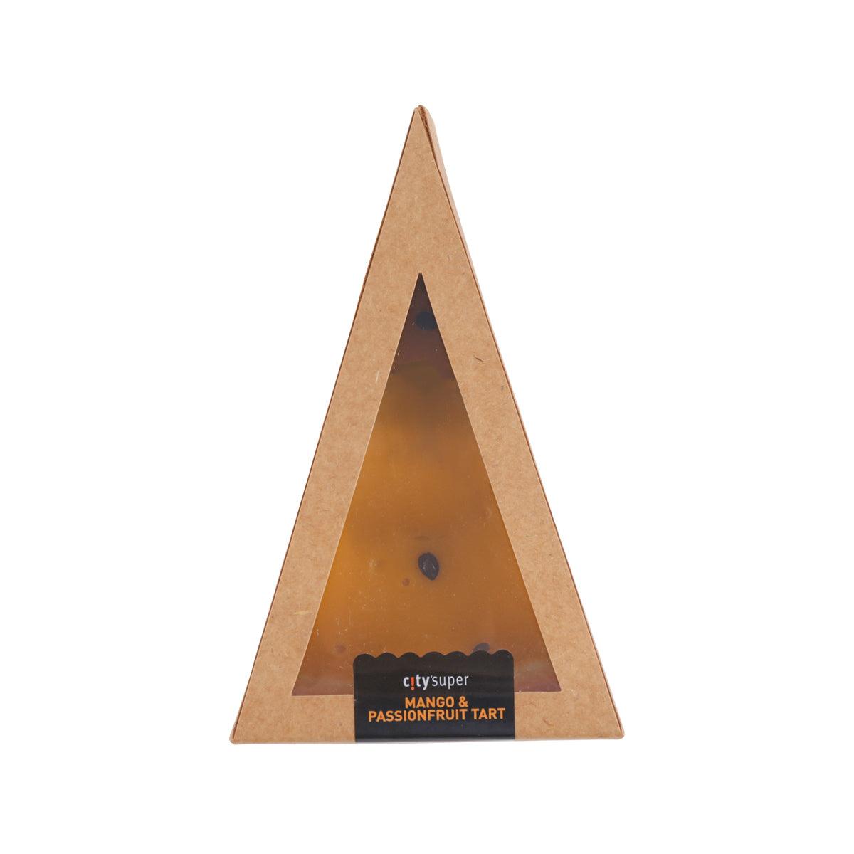 CITYSUPER mango and passionfruit tart in triangular pastry box