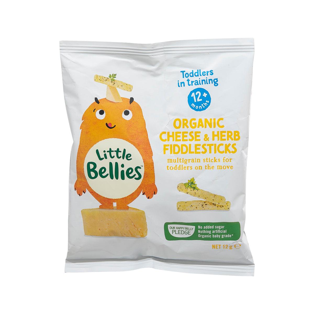 Organic cheese & herb fiddlesticks snack bag, Little Bellies, 12g
