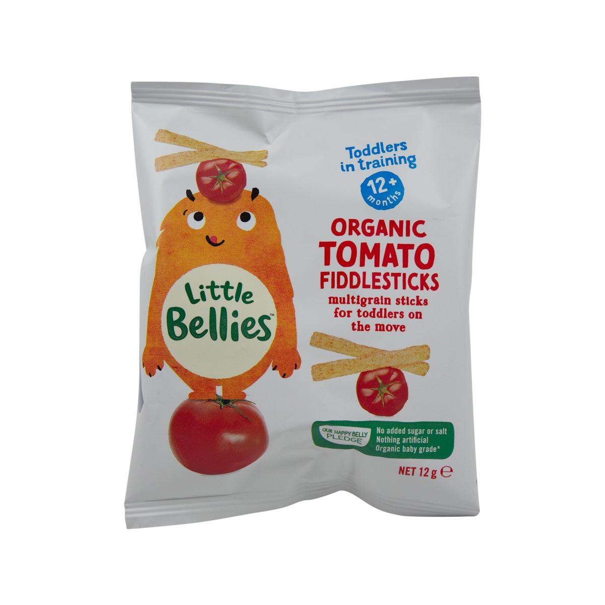 Organic tomato multigrain fiddlesticks snack pouch for toddlers on the go, 12 g