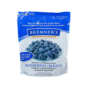Frozen blueberries bag with blue label, 600 g