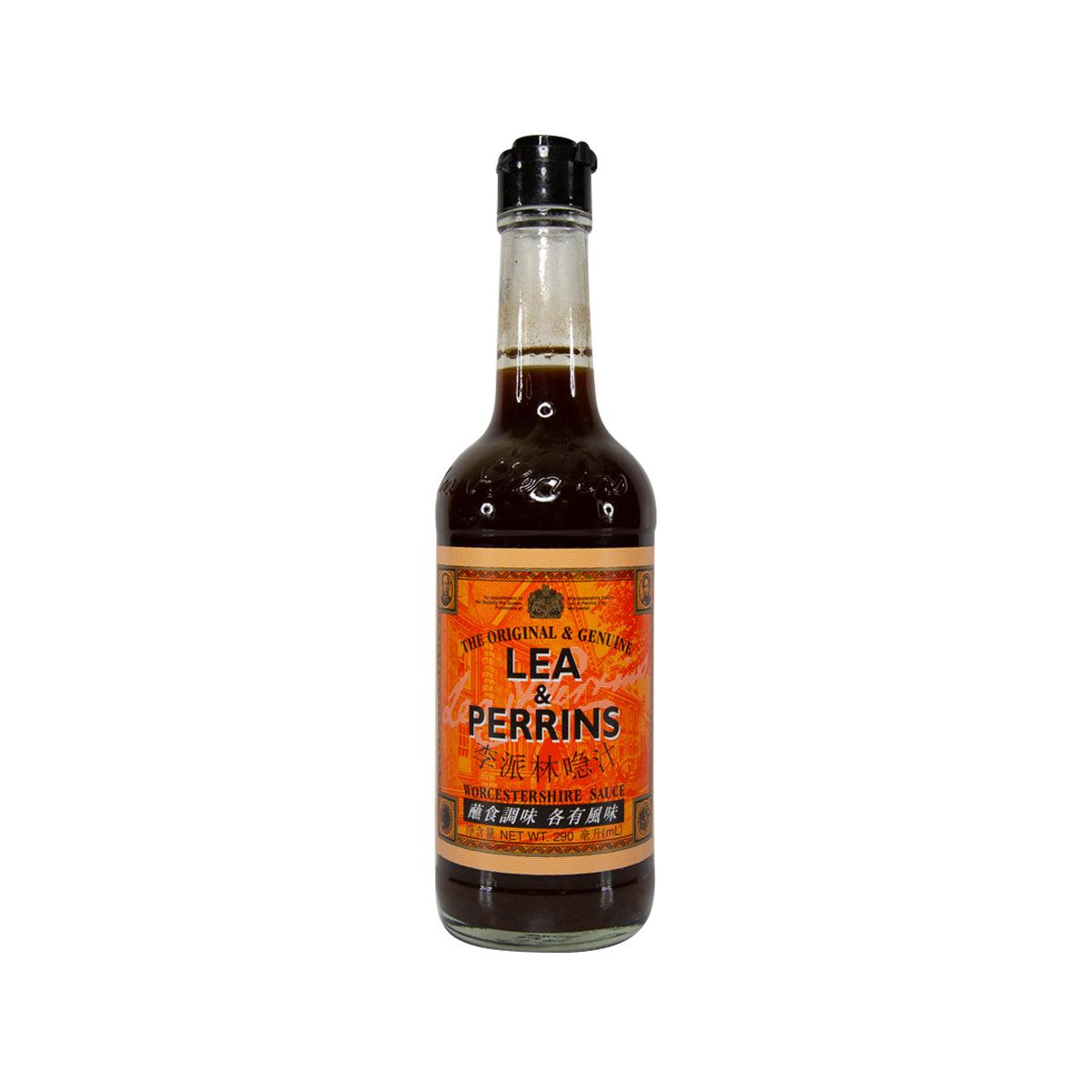 LEA & PERRINS Worcestershire sauce, 290mL bottle with dark brown glass and black cap