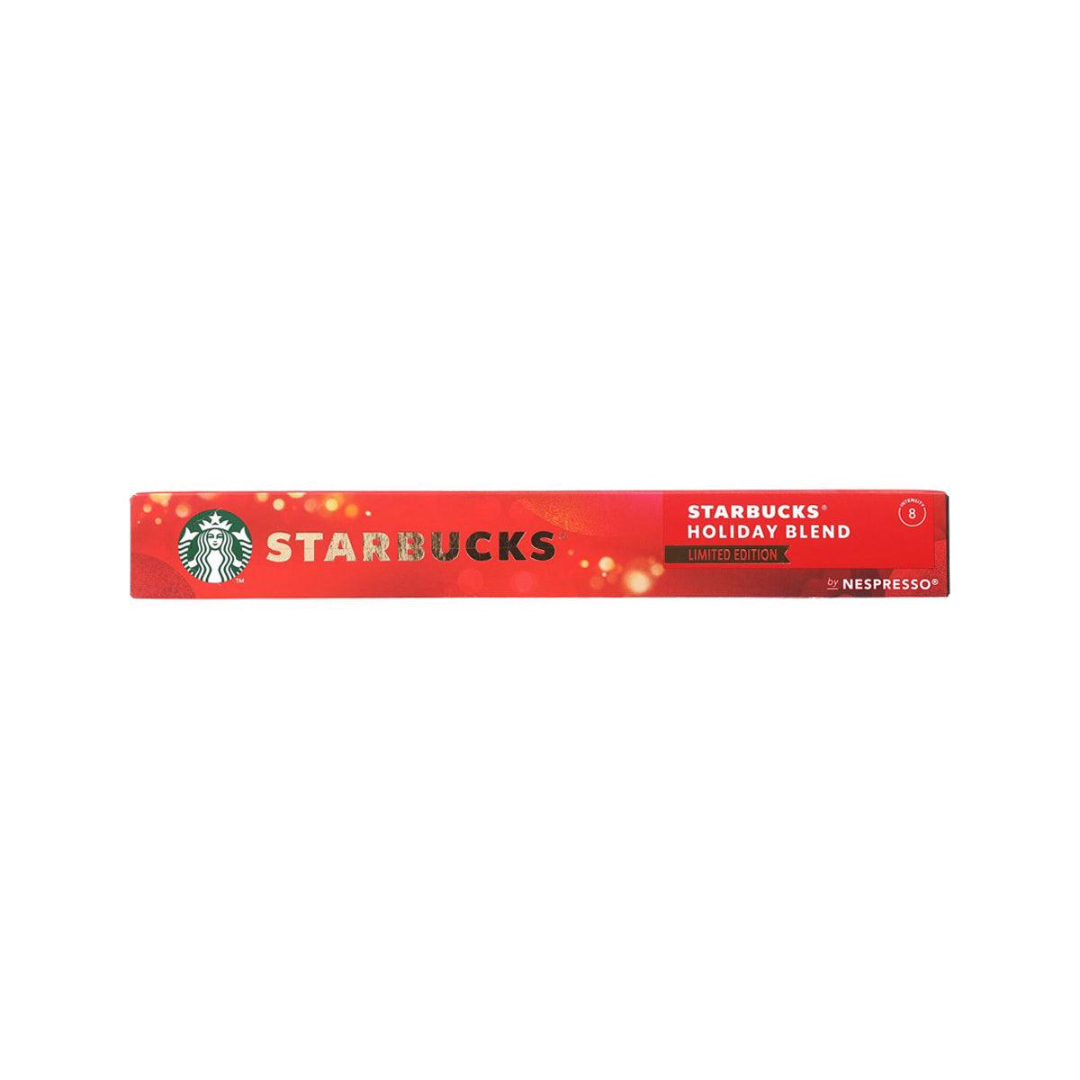 Nespresso Starbucks Holiday Blend limited edition coffee capsule box, red