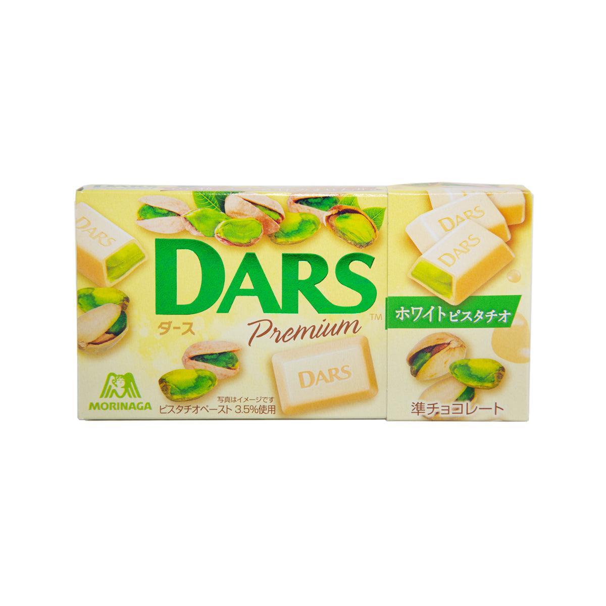 MORINAGA Dars Premium pistachio white chocolate bar box, 46g