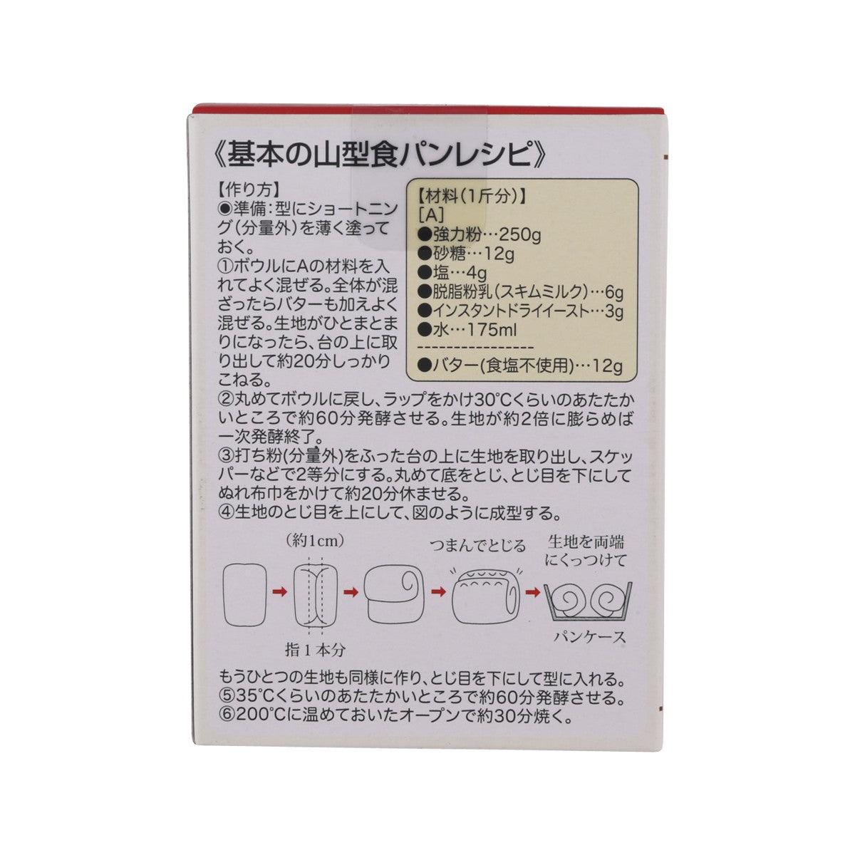 Instant dry yeast carton back panel with ingredient and recipe directions