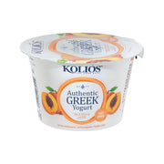 KOLIOS Greek yogurt cup, peach flavor, single-serve plastic container