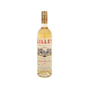 LILLET Aperitif Blanc bottle, 750 mL, clear glass with amber liquid and gold cap