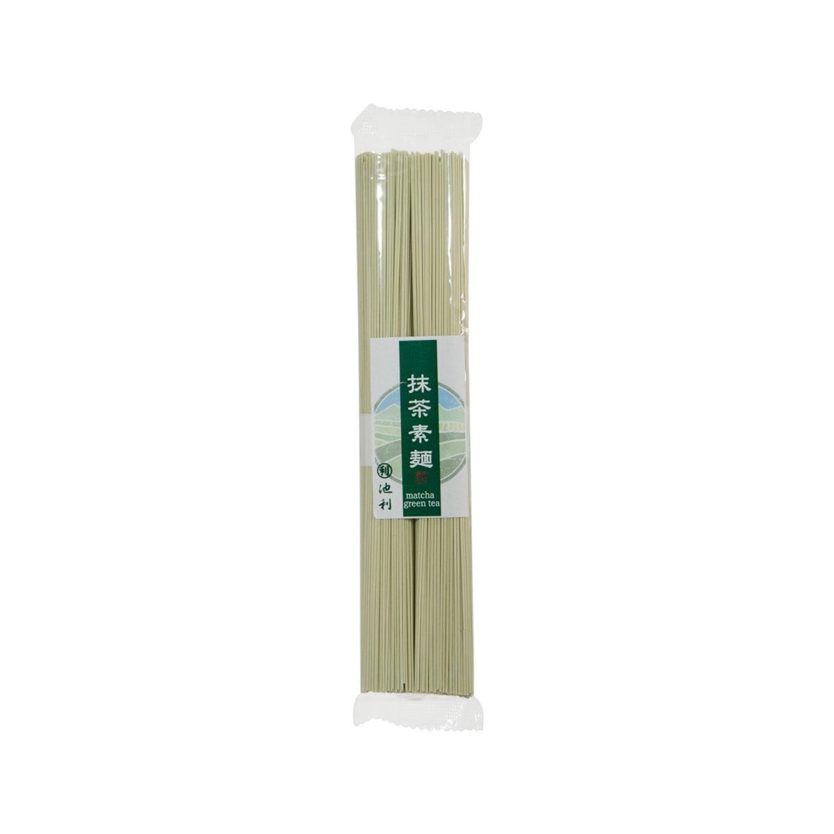 Matcha green tea handmade somen noodles, 100g pack with green label