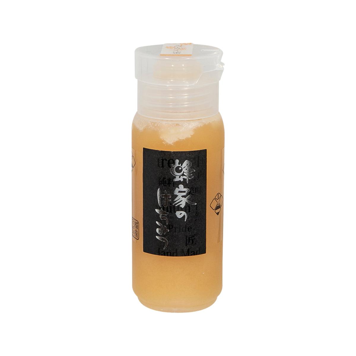BEEMONTE Japanese honey bottle, mikan mandarin flavored, clear plastic with flip cap