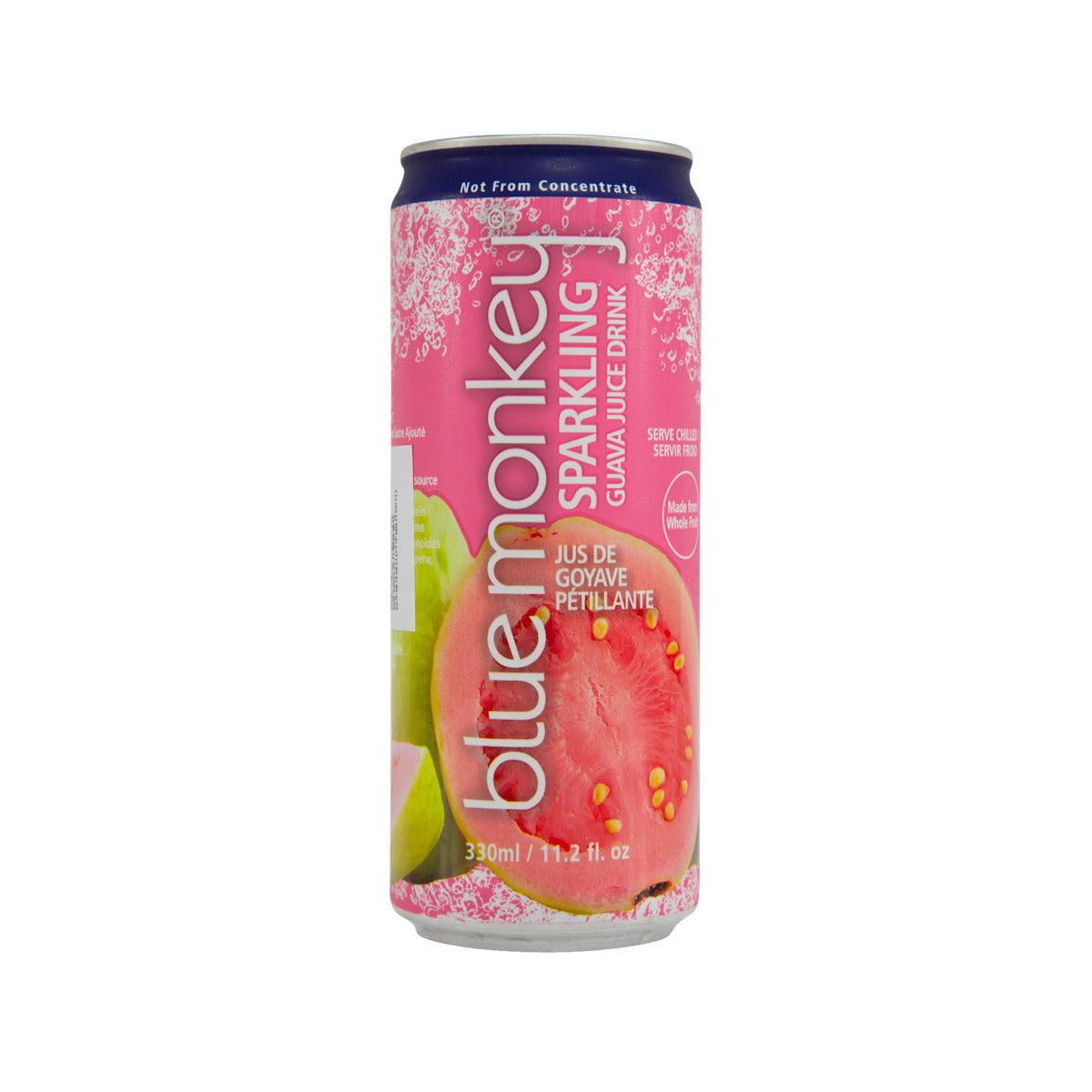 BLUE MONKEY sparkling guava juice drink can, 330 mL