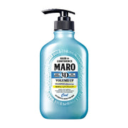 Blue MARO 3D Volume Up shampoo bottle with pump dispenser, cool scent
