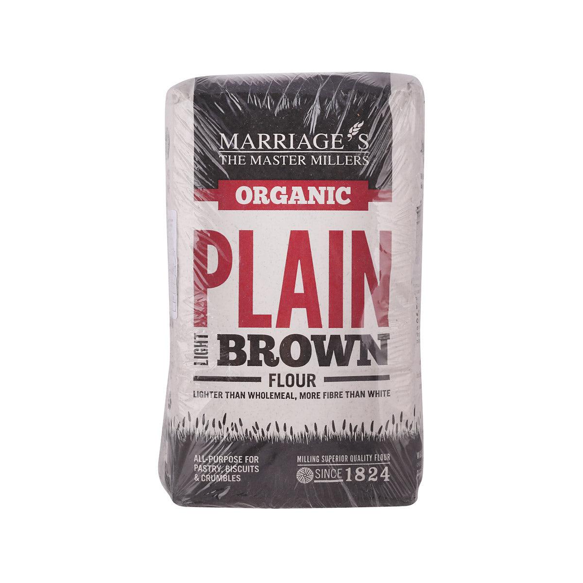 Organic plain light brown flour bag, 1kg, MARRIAGE’S THE MASTER MILLERS
