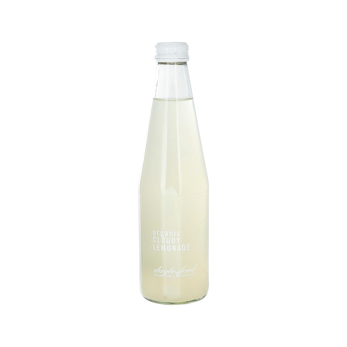 DAYLESFORD organic cloudy lemonade bottle, 330 mL, pale yellow with white cap