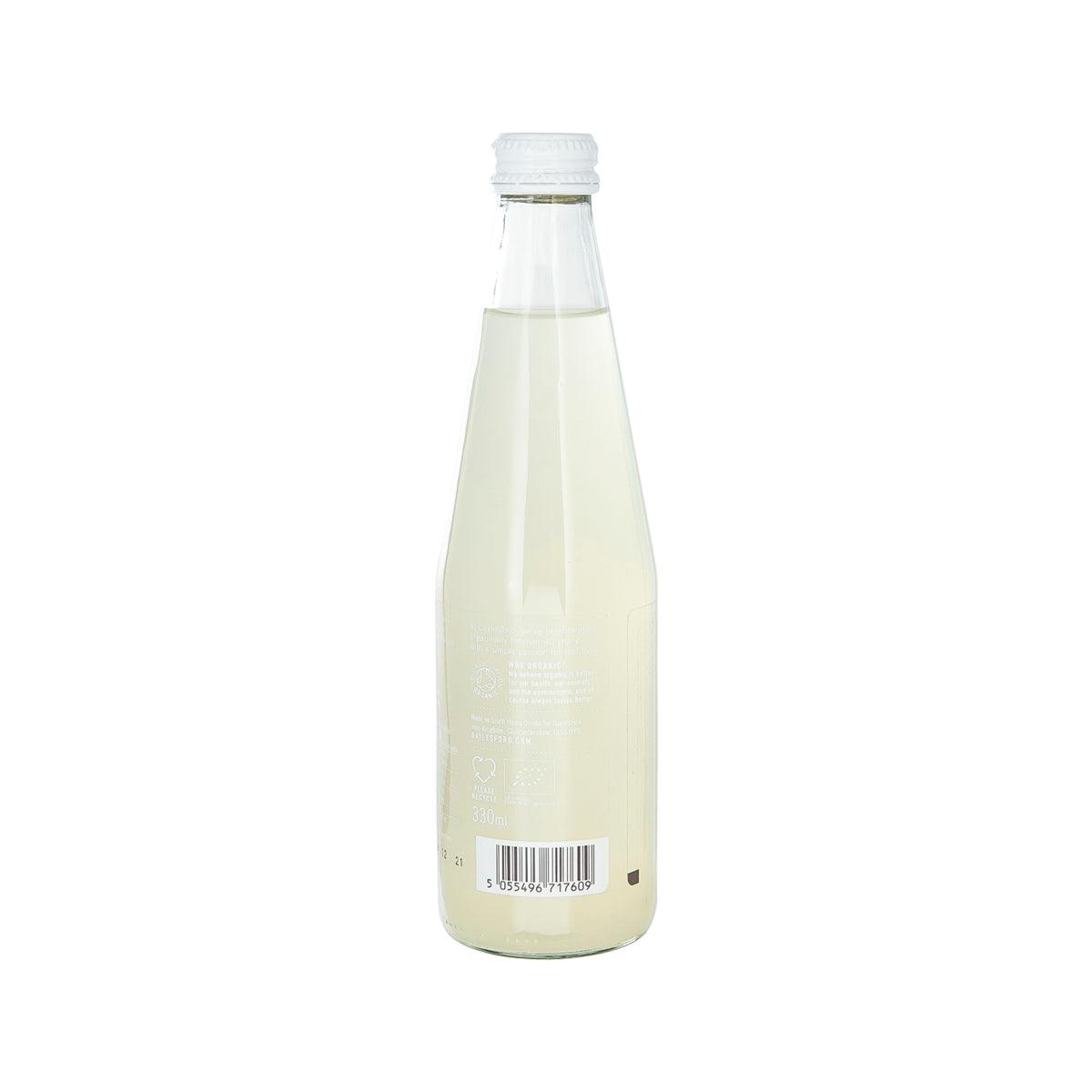 DAYLESFORD organic cloudy lemonade bottle, 330 mL, back label with barcode