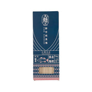 Sea bass fish noodle packet, blue carton with fish illustration and label