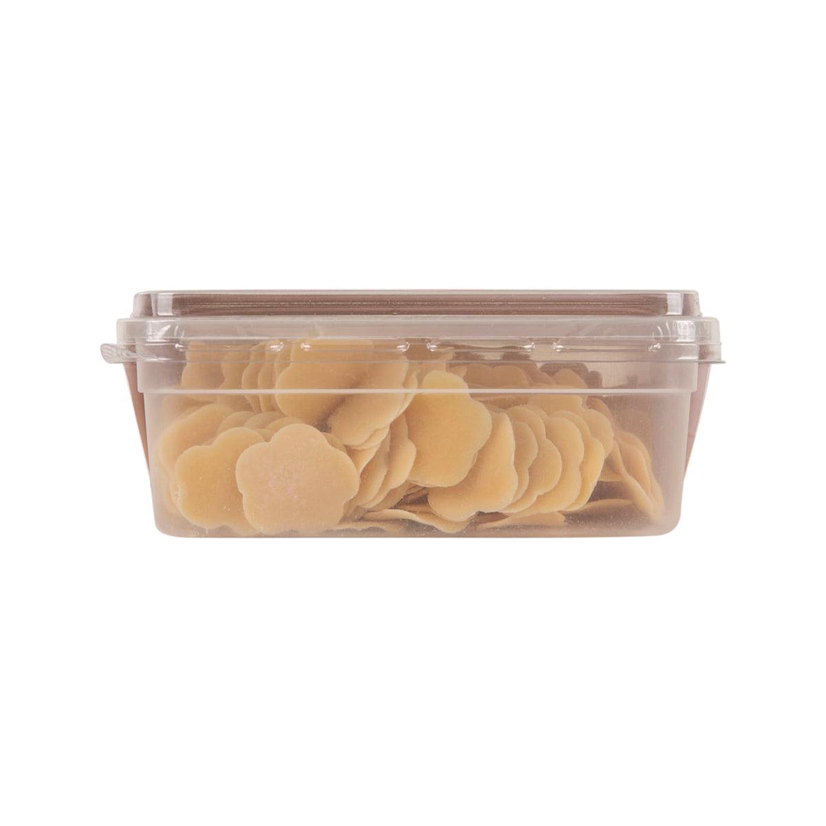 Star-shaped sweet potato noodles in clear plastic container