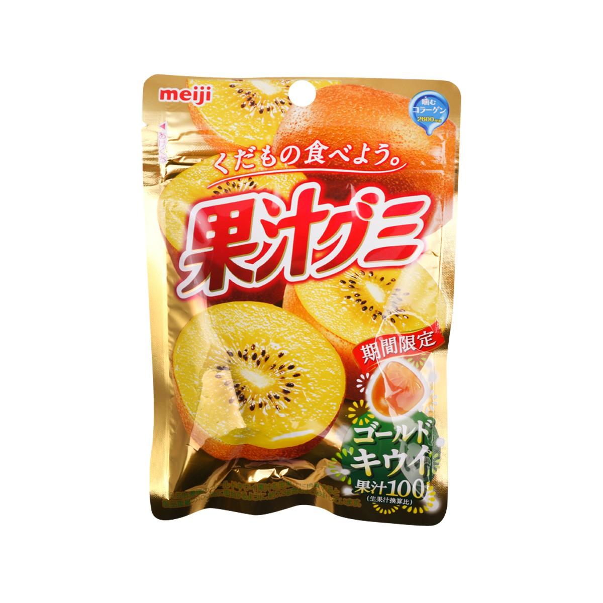 MEIJI juice gummy bag, golden kiwi flavor, 47g