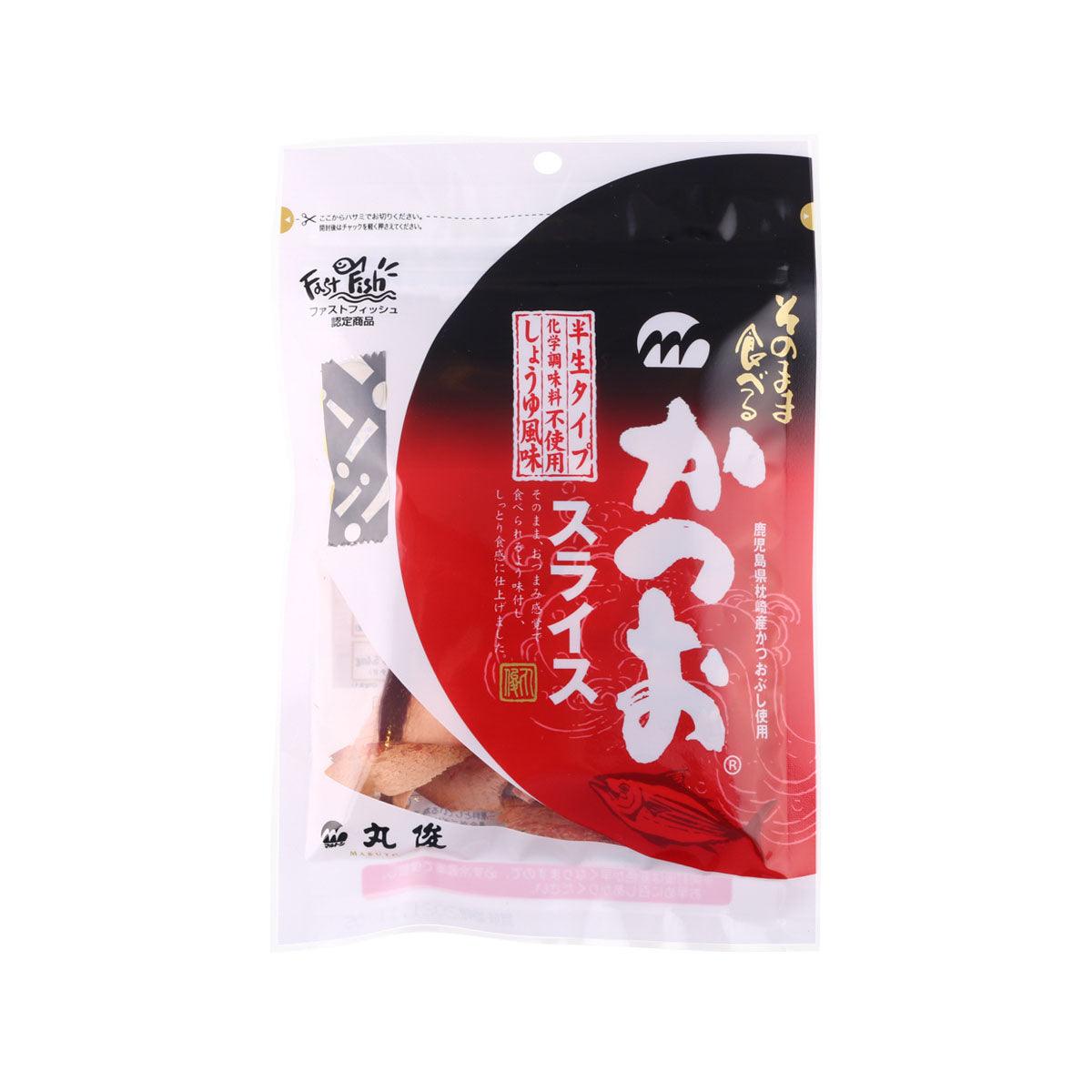 Dried bonito slice pouch with red and black front design