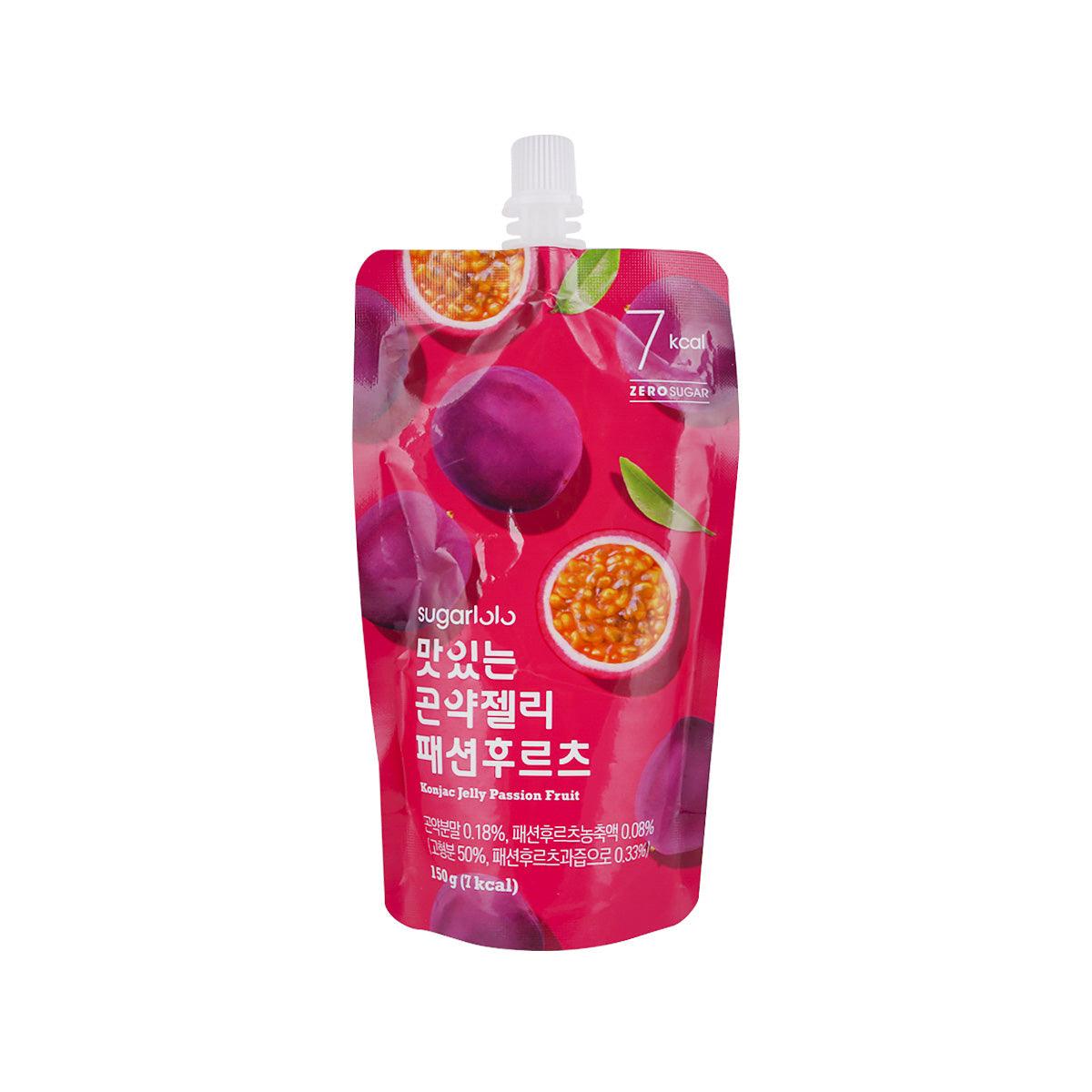 Passion fruit konjac jelly drink pouch with flip-top spout, 150g