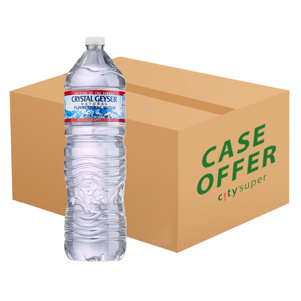 CRYSTAL GEYSER Natural Alpine Spring Water 1.5L PET bottle with case carton