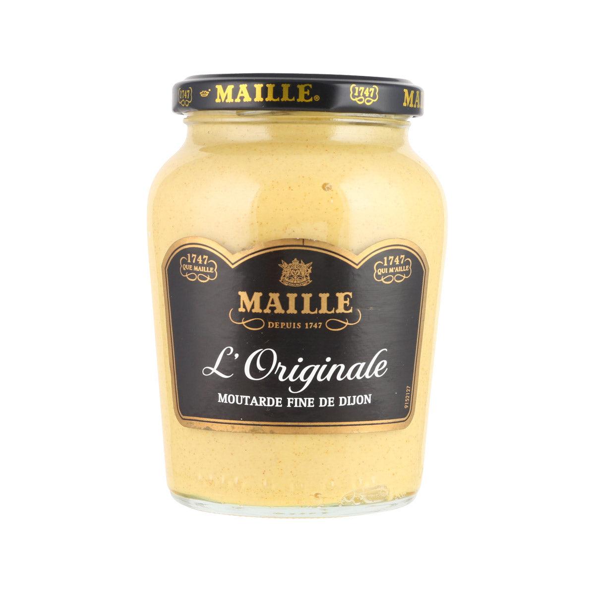 MAILLE Dijon Original fine mustard jar, golden mustard condiment in glass