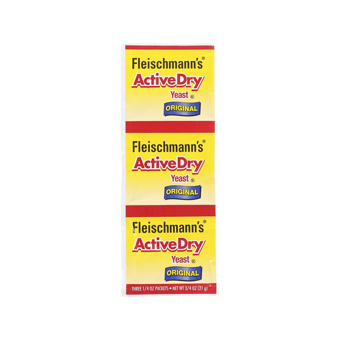FLEISCHMANNS ActiveDry active dry yeast packets, three 21 g packs