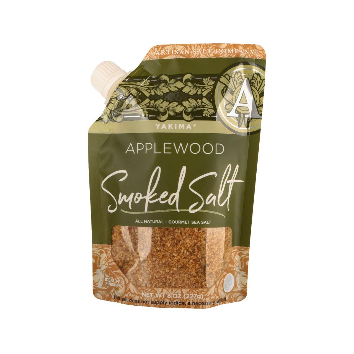 SALTWORKS Yakima applewood smoked sea salt in stand-up pouch, 227 g