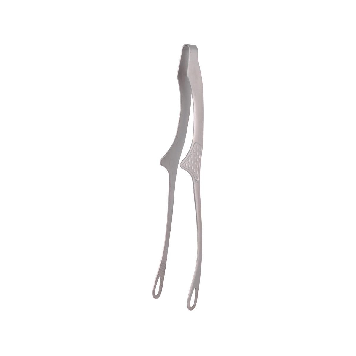 SATO KINZOKU yakiniku tong, 260mm stainless steel grilling tongs with angled tips