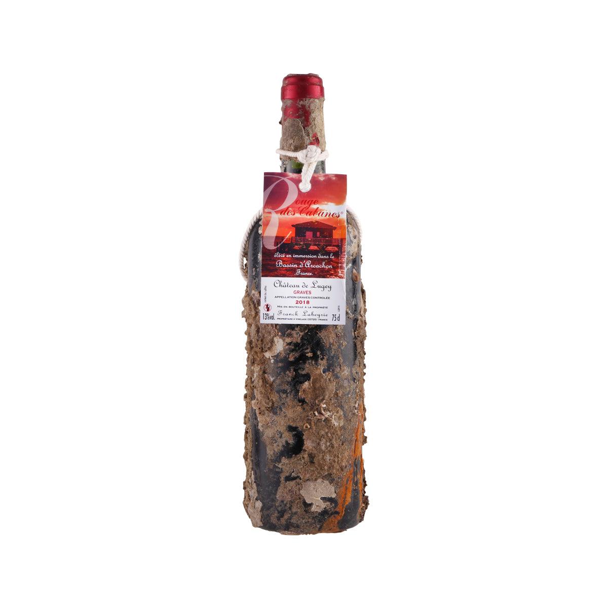CH DE LUGEY Rouge des Cabanes 20 (750mL) wine bottle with red cap and sleeve